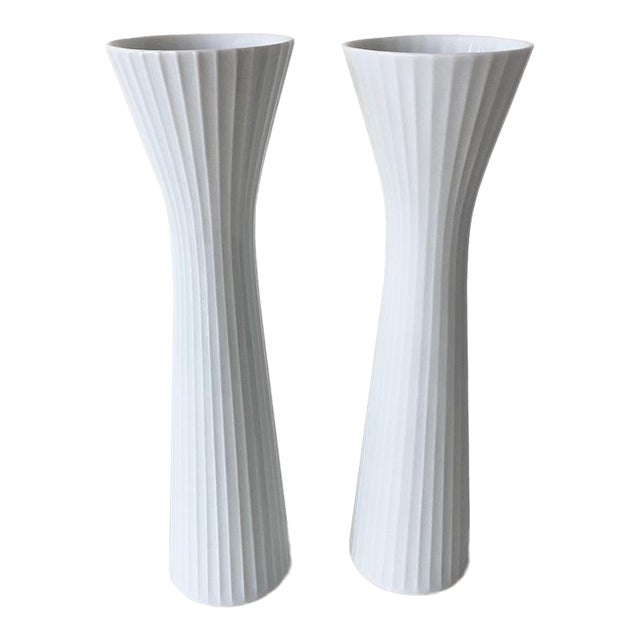 Rosenthal Studio Line Akropolis White Porcelain Vases A Pair