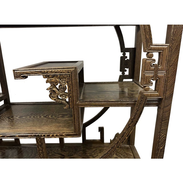 Vintage Chinese Traditional Curio Display Shelf/Multi-Treasure Cabinet For Sale - Image 11 of 15