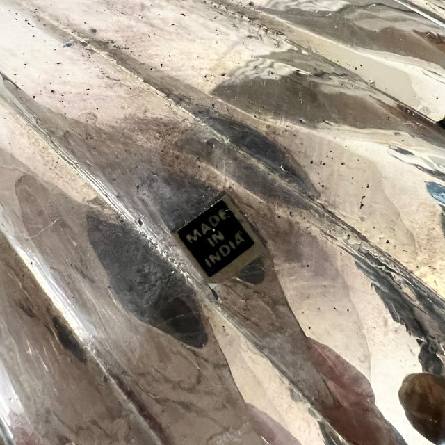 Vintage Brass Scalloped Shell Catchall For Sale - Image 4 of 4