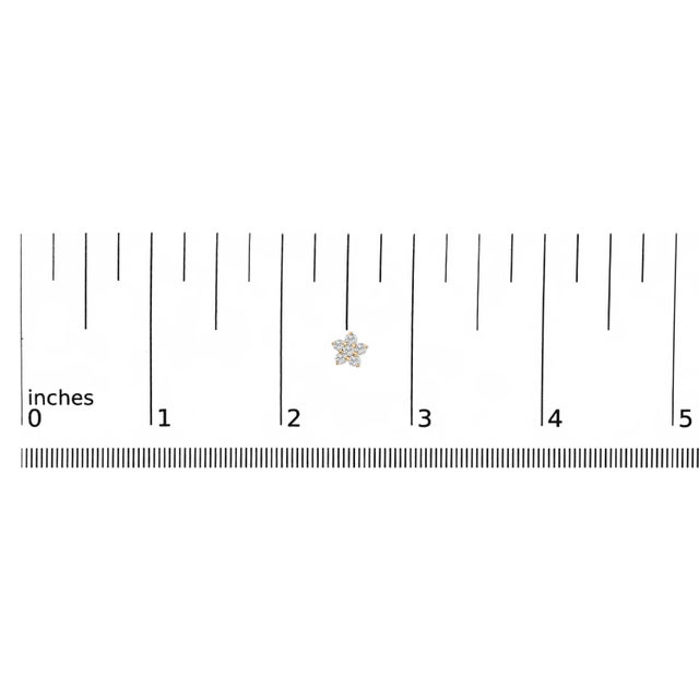 Early 21st Century 10K Yellow Gold 1/2 Cttw Lab Grown Diamond Star Stud Earrings For Sale - Image 5 of 5