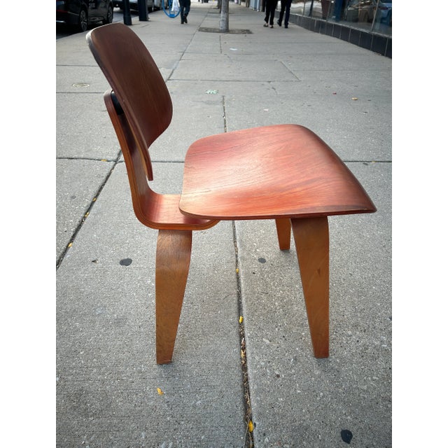 1950s Charles + Ray Eames for Herman Miller Red Aniline Dyed Dcw