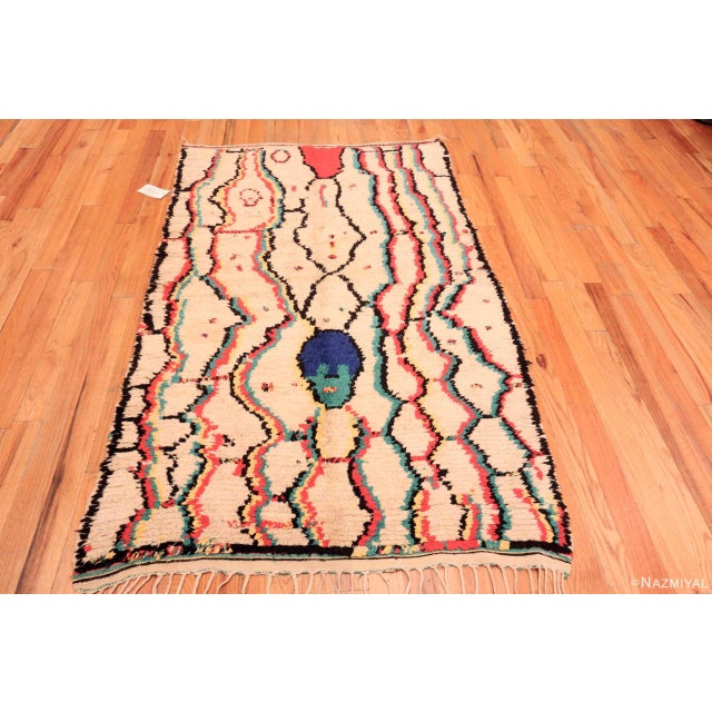 Moroccan Nazmiyal Collection Vintage Colorful Allover Design Tribal Berber Moroccan Rug For Sale - Image 3 of 9