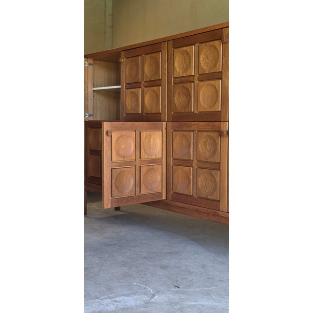 Brutalist Oak Sideboard, 1970s For Sale - Image 14 of 16