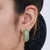 9.14 cts Natural tsavorite earrings in 14k gold For Sale - Image 9 of 18