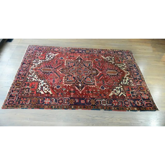 Early 20th Century Persian Heriz Rug For Sale - Image 12 of 13