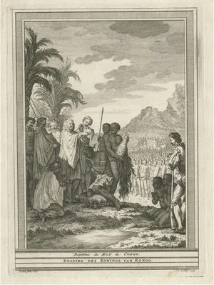 Jakob Van Der Schley, The Baptism of the King of Congo in Africa, 1747, Print