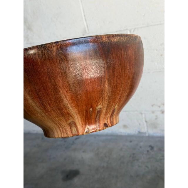 Large Brown Drip Glaze Ceramic Bowl 1960s Mid-Century Modern For Sale In Los Angeles - Image 6 of 10