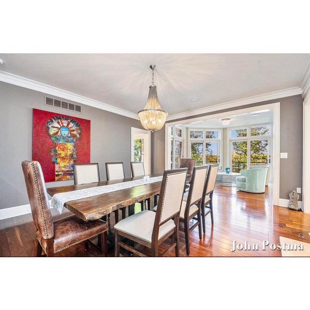 Restoration Hardware Extra Long Natural Slab Wood Dining Table by Restoration Hardware For Sale - Image 4 of 17