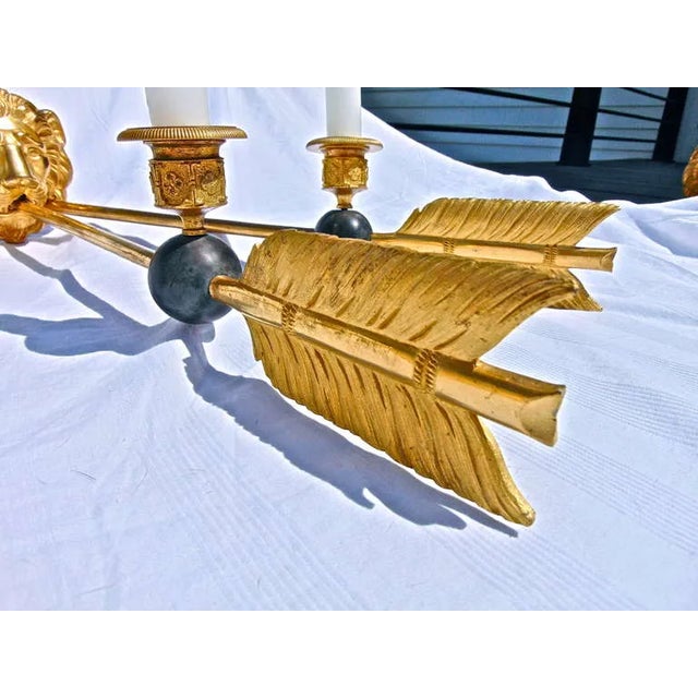 Russian First Empire Period Ormolu Sconces- Pair For Sale In Boston - Image 6 of 8