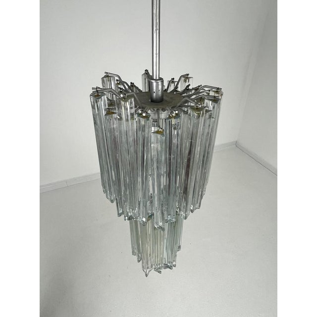 Murano Glass Waterfall Chandelier in the style of Venini, 1960s For Sale - Image 8 of 10
