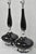Vintage Mid Century Modern Black Glazed Ceramic & Chrome Table Lamps - A Pair For Sale - Image 4 of 12