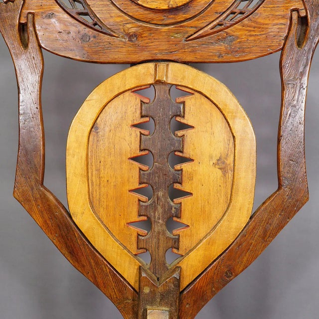 Vintage Wooden Sculpture Atlante by Luciano Bertolotto, Italy For Sale - Image 4 of 9