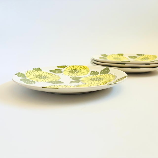 Mid-Century Modern Mid 20th Century Mid Century Modern Royal Ironstone Sunshine Dinner Plates - Set of 4 For Sale - Image 3 of 15