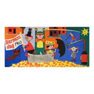 1960 Swedish Exhibition Poster, Barnen’s Dag (Children's Day) For Sale