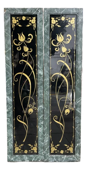 Pair of Parisian Art Nouveau Doors Circa 1920s
