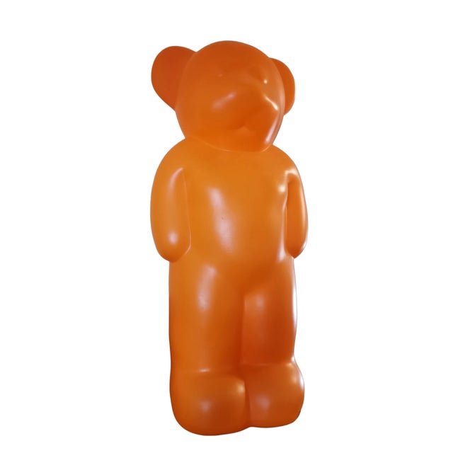 Lumibär Lamp Bear Standing in Orange from Elmar Flötotto, Germany, 1990s For Sale - Image 4 of 4