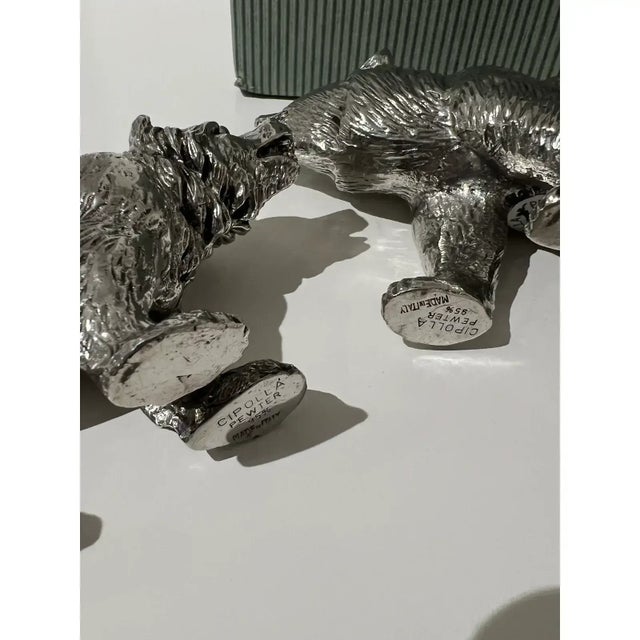 Set of 3 Pewter Bears by Cipolla Pewter, Made in Italy From Gorsuch in Aspen For Sale - Image 9 of 10