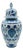 Handmade Ceramic Shah Jar (30cm) Classic Blue and Turquoise Hatayi Lotus Pattern Vase For Sale