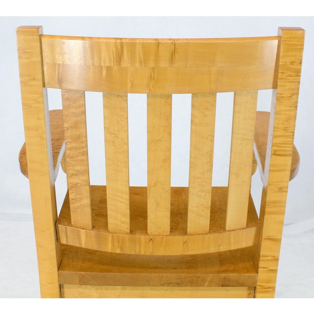 Solid Brid’s-Eye Maple High Pool Chairs Bar Stools For Sale - Image 6 of 14