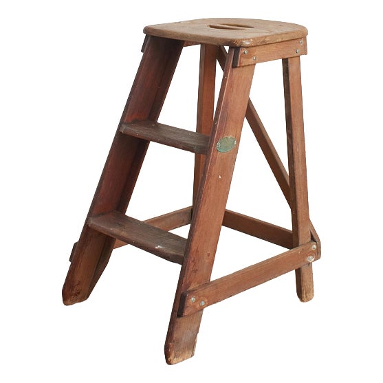 Antique Short Library Stepladders For Sale