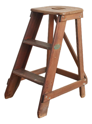 Antique Short Library Stepladders