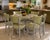 Set of six vitro avocado green 'cracked ice' pattern dining chairs with tubular steel legs. Vitro has been making...