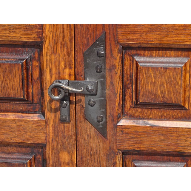 Oak and Wrought Iron Sideboard, 1950s For Sale - Image 15 of 18