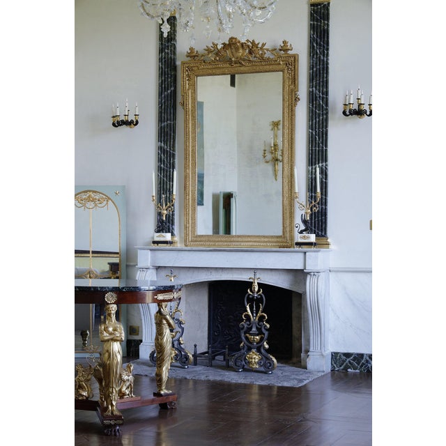 Napoleon III Style Gilded Wood Mirror, 19th Century For Sale - Image 3 of 13
