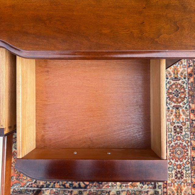 Auburn Vintage Tradition House Chippendale Solid Cherry 3 Drawer Console Table Set With Pair of Benches or Stools - 3 Pieces For Sale - Image 8 of 18