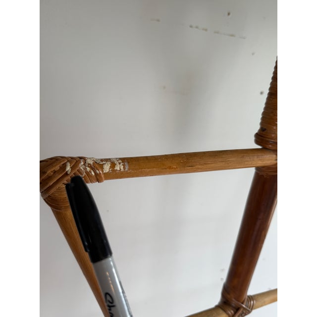 Mid 20th Century Vintage Boho Anthropomorphic Hat & Coat Rack Stand in Bamboo and Rattan For Sale - Image 16 of 17