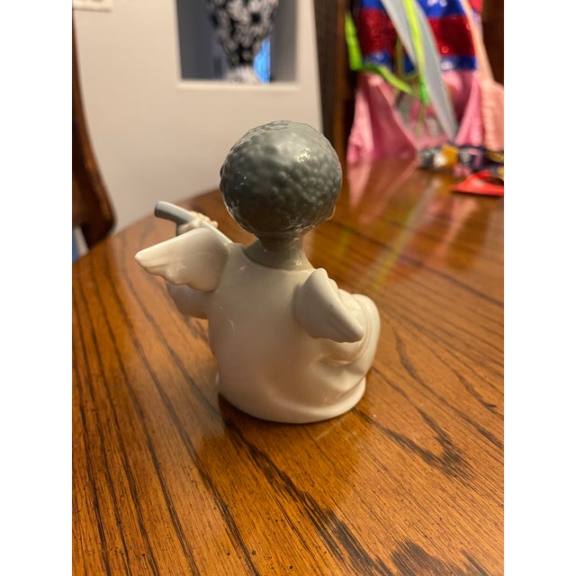 1980s Lladro Angel Playing Mandolin For Sale - Image 5 of 6