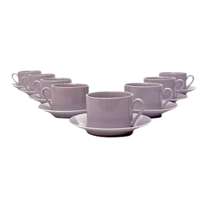 1980s Fitz and Floyd Coffee Cups and Saucers Set- 16 Pieces
