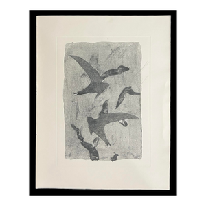 Georges Braque French Unframed Lithograph Print Birds in Flight