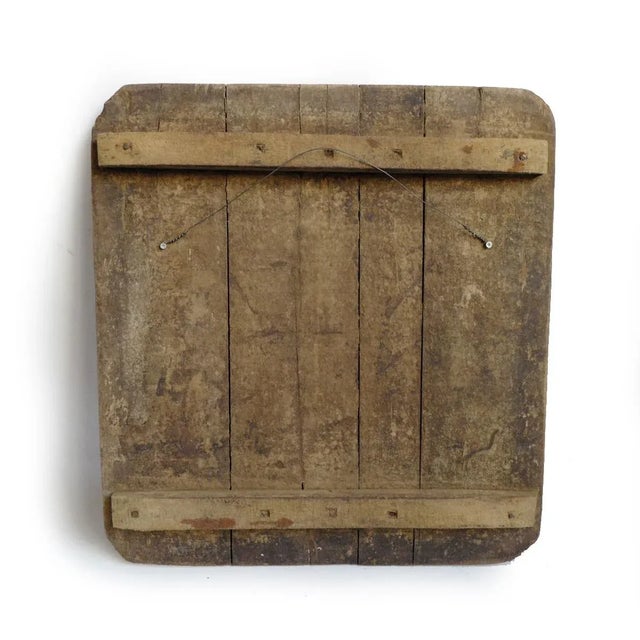 Antique Indian Wood Print Block Panel For Sale - Image 4 of 7