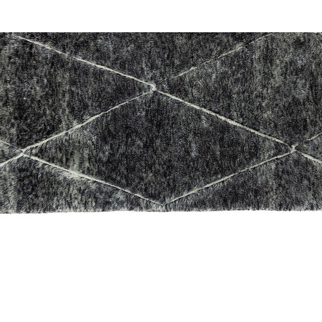 Gray Hand-Knotted Wool Premium Rug by Azele Studio For Sale - Image 8 of 9