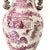 Wood 20th Century Raspberry Red Chinoiserie Vase With Pomegranate Handles on Wood Stand For Sale - Image 7 of 10