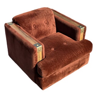 Vintage 1970’s Faux Fur Club Chair For Sale