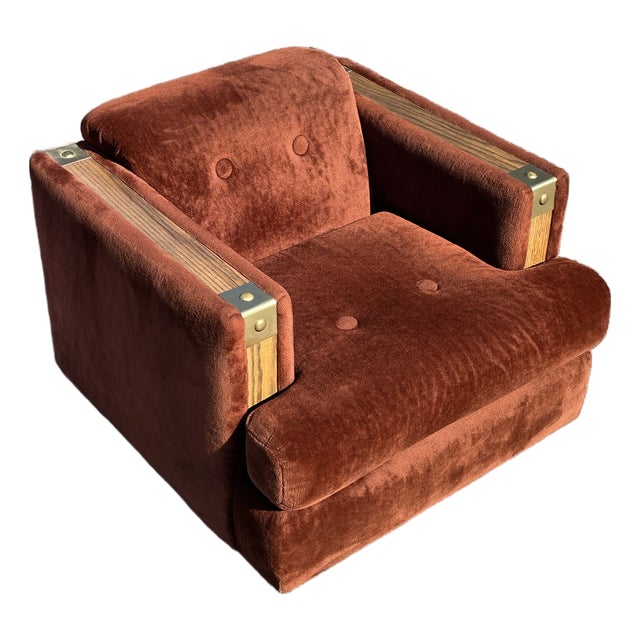 Vintage 1970’s Faux Fur Club Chair For Sale