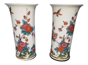 1970s Large Lennox Saxony Vases With Bases - a Pair