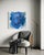 Contemporary Abstract Blue Textured Wall Art For Sale - Image 3 of 9