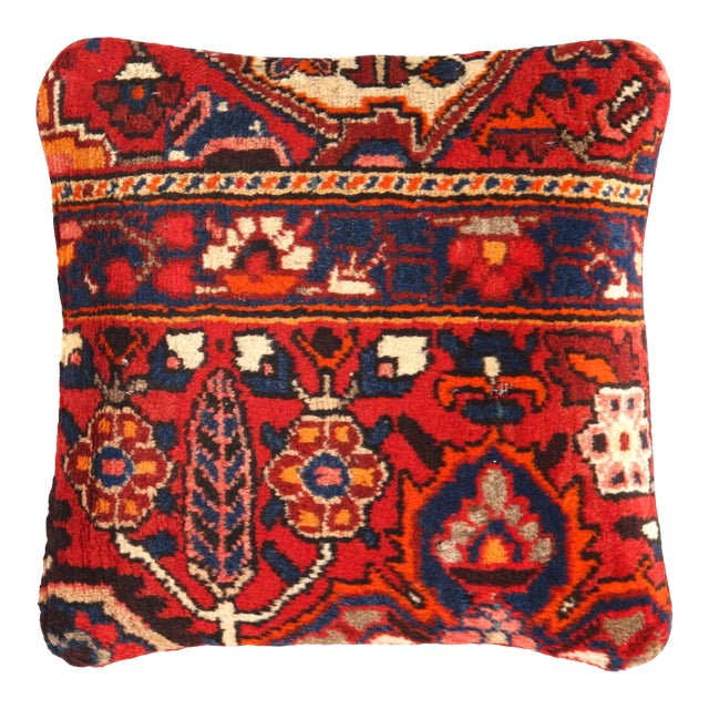 Pasargad Vintage Hand Knotted Farahan Rug Pillow For Sale