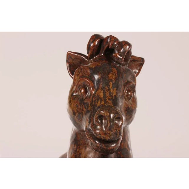 Large Mid-Century Danish Ceramic Horse Figure by Gertrud Kudielka for L. Hjorth, 1950s For Sale - Image 4 of 9