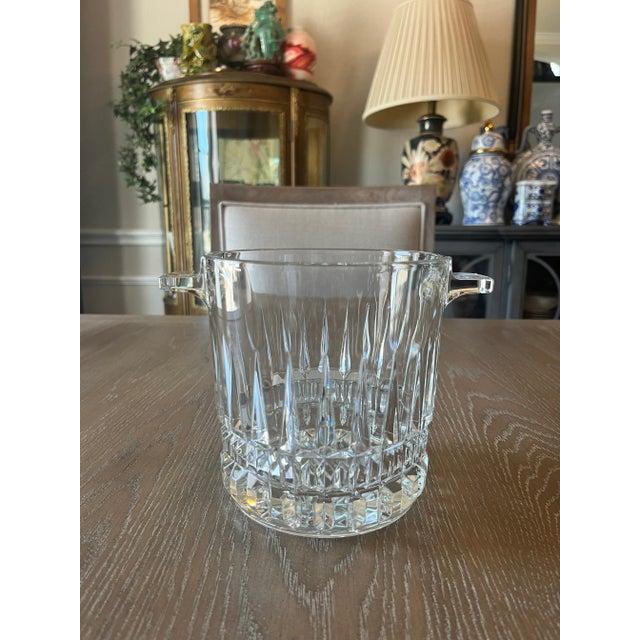 Vintage Villeneuve Pattern by Cristal D’Arques Ice Bucket With Tab Handles Made in France For Sale - Image 9 of 9