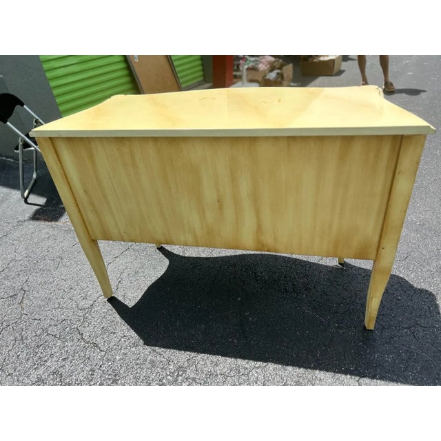 1960s 1960s Chinoiserie Hand Painted Cream and Grey Two Drawer Bombay Chest For Sale - Image 5 of 5