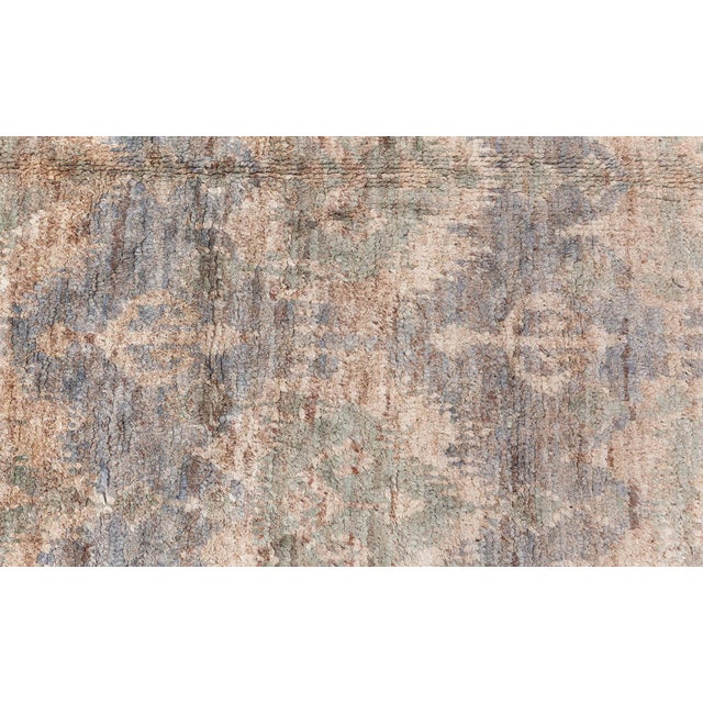 Textile Contemporary Mallow Mint Abstract Handmade Rug by Doris Leslie Blau For Sale - Image 7 of 9