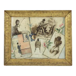 19th Century Mixed Subject Trompe l'Oeil