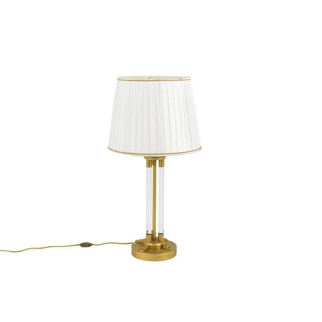 Acrylic Glass and Gilt Bronze Lamp, 1940s For Sale - Image 6 of 6