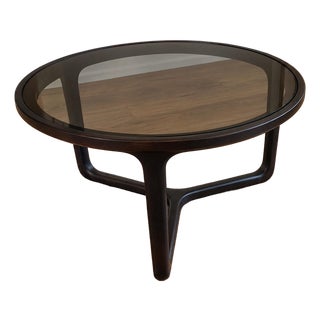 Ceccotti Collezioni Stella Walnut & Smoked Glass Side Table by Noé Duchaufour-Lawrance For Sale
