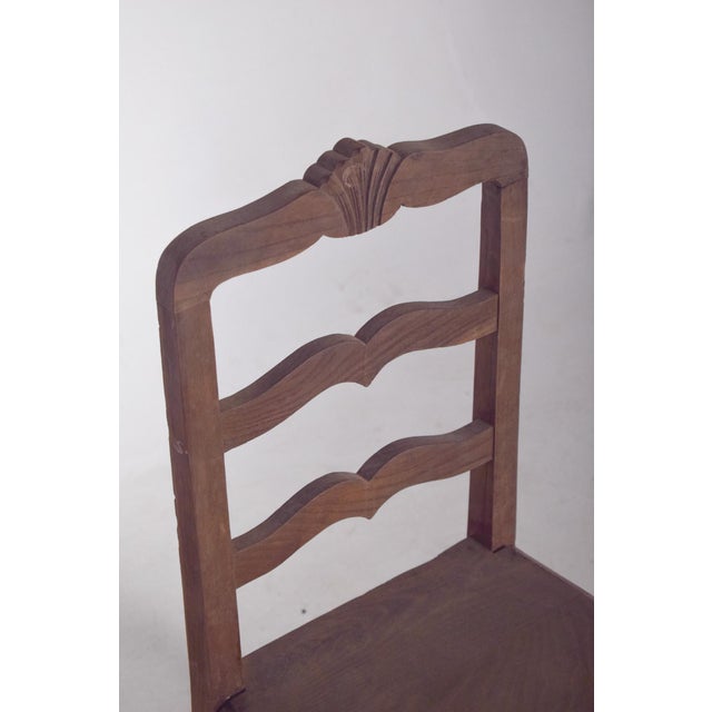 Wood Floral Chairs, 1970s, Set of 2 For Sale - Image 7 of 9