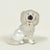 Amusing true pair of 19th century English Staffordshire porcelain poodle figures hand decorated and featuring a confetti...
